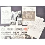 MAHATMA GANDHI (1869-1948) - SIGNED PHOTOGRAPH ON BOARD SS RAJPUTANA