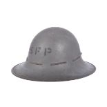 WWII SECOND WORLD WAR BRITISH HOME FRONT S.F.P ZUCKERMAN HELMET