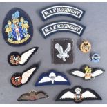 COLLECTION OF ASSORTED RAF ROYAL AIR FORCE BADGES & PATCHES