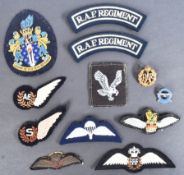 COLLECTION OF ASSORTED RAF ROYAL AIR FORCE BADGES & PATCHES