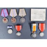 ASSORTED MEDALS INCLUDING WWI FIRST WORLD WAR