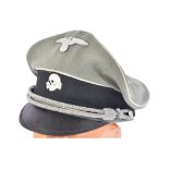 WWII SECOND WORLD WAR GERMAN SS OFFICERS PEAKED CAP
