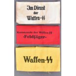 COLLECTION OF SECOND WORLD WAR GERMAN SS INTEREST ARMBANDS