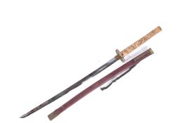 20TH CENTURY JAPANESE KATANA SWORD WITH HIDDEN KNIFE