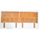 ROBERT 'MOUSEMAN' THOMPSON - PAIR OF OAK SINGLE HEADBOARDS