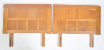 ROBERT 'MOUSEMAN' THOMPSON - PAIR OF OAK SINGLE HEADBOARDS