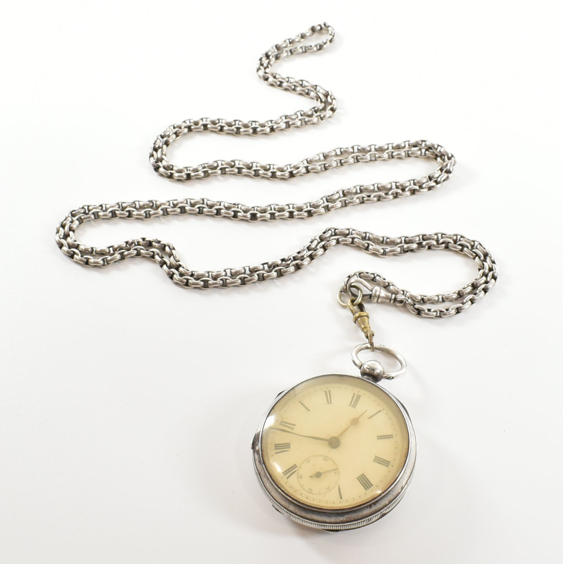 EARLY 20TH CENTURY 1901 HALLMARKED SILVER CASE POCKET WATCH - Image 12 of 14