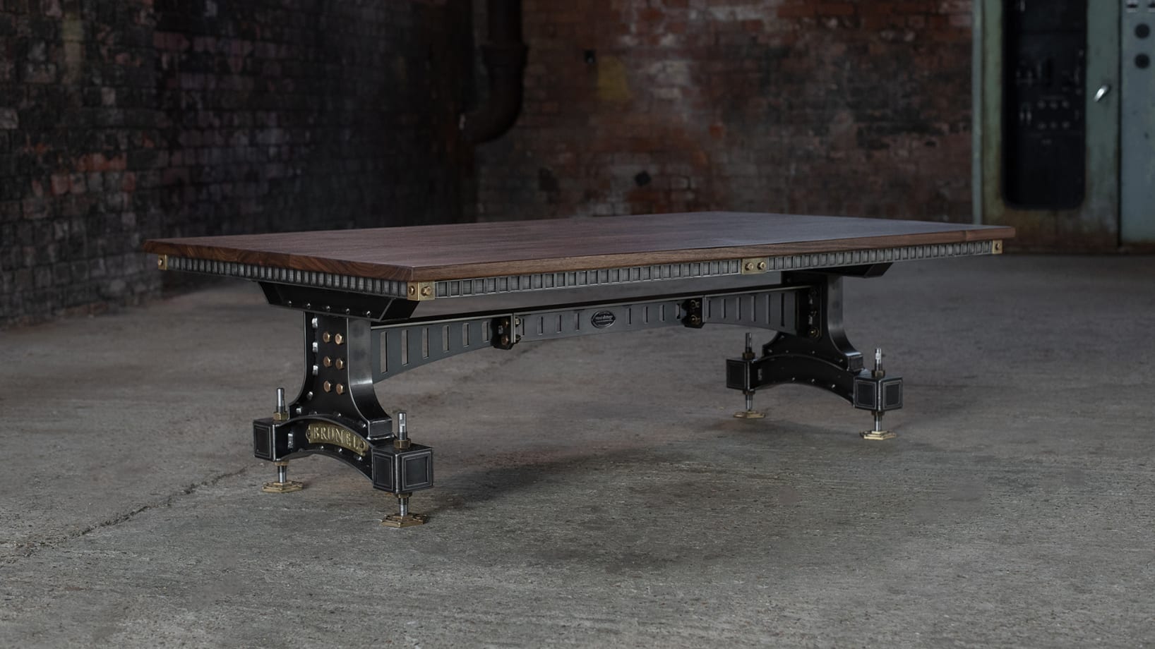 STEEL VINTAGE - CONTEMPORARY STEEL & OAK 'BRUNEL' OFFICE DESK