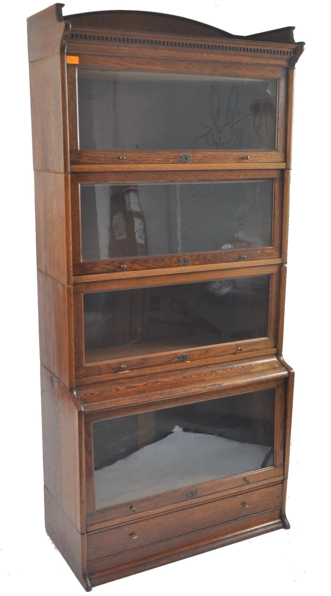 LEBUS FURNITURE - INDUSTRIAL FOUR SECTION LAWYERS BOOKCASE