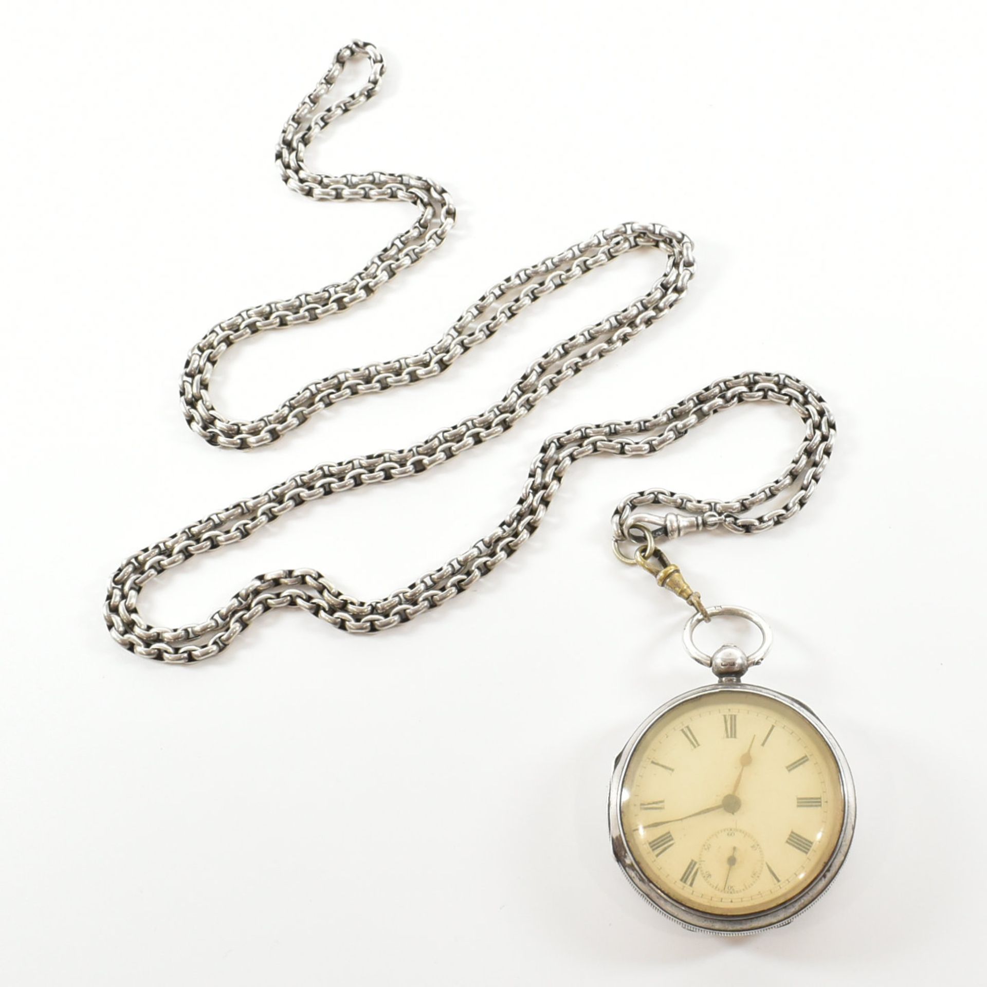 EARLY 20TH CENTURY 1901 HALLMARKED SILVER CASE POCKET WATCH - Image 10 of 14