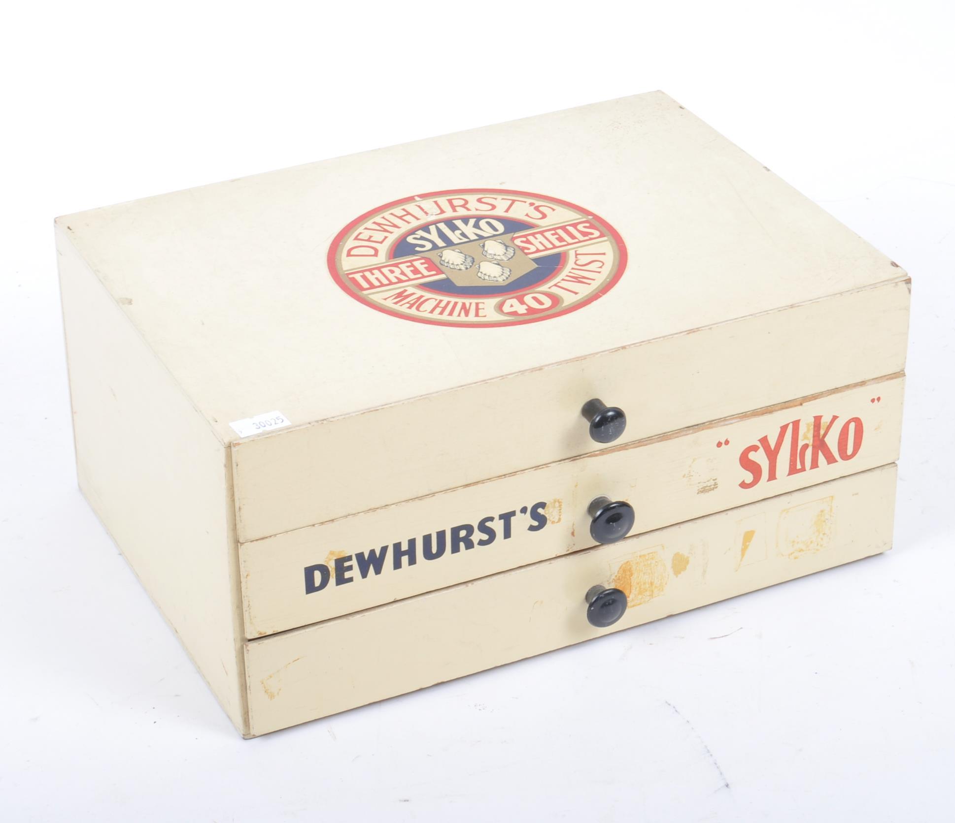 SYLKO DEWHURST'S RETRO VINTAGE ADVERTISING THREAD CHEST