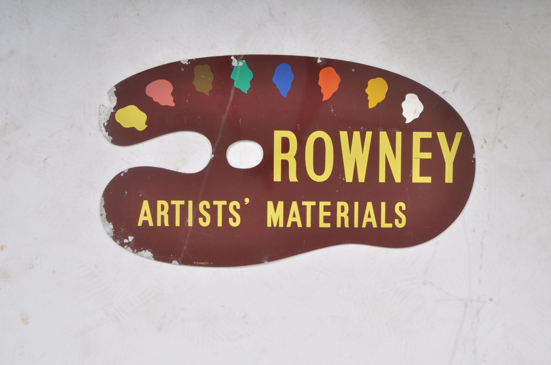 ROWNEY ARTISTS' MATERIALS - DOUBLE SIDED SHOP SIGN - Image 3 of 4