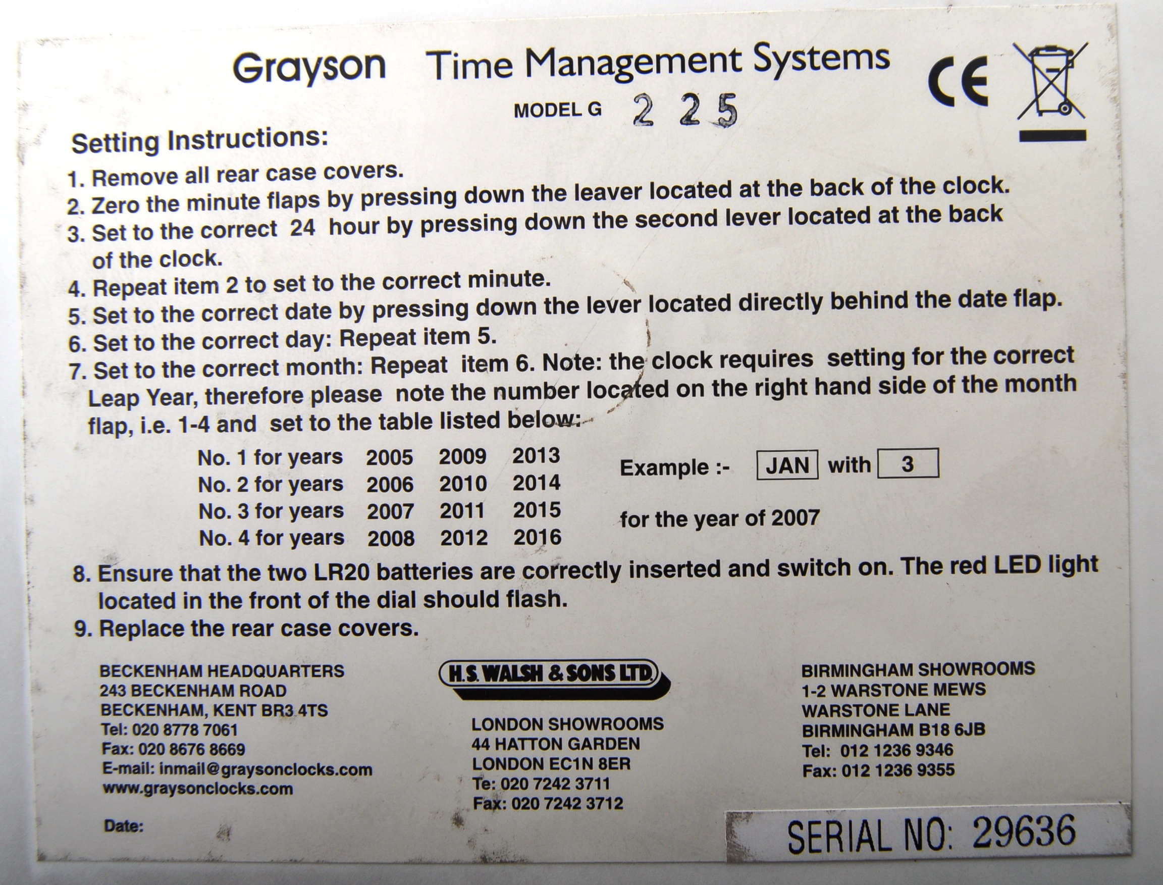 GRAYSON - RETRO PERPETUAL CALENDAR & WALL CLOCK - Image 4 of 7