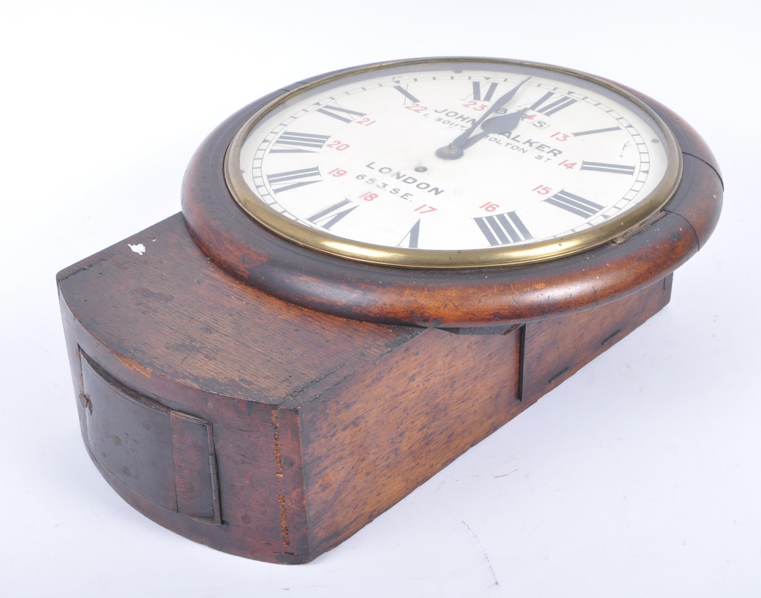 JOHN WALKER SOUTH EAST RAILWAY FUSEE RAILWAY CLOCK - Image 4 of 7