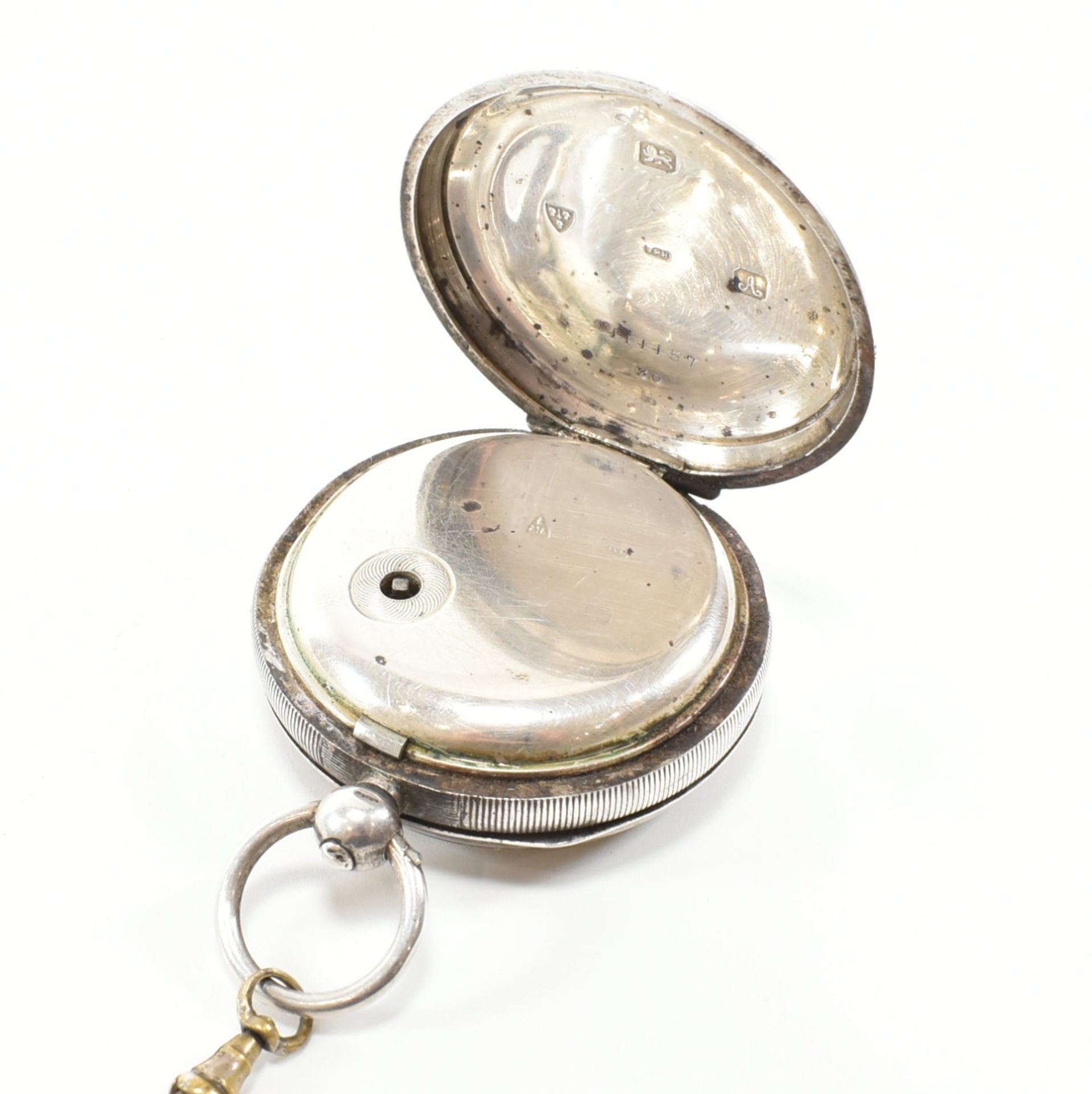 EARLY 20TH CENTURY 1901 HALLMARKED SILVER CASE POCKET WATCH - Image 6 of 14