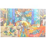 FALCONE - COSMIC WONDERS - LARGE OIL ON BOARD PAINTING