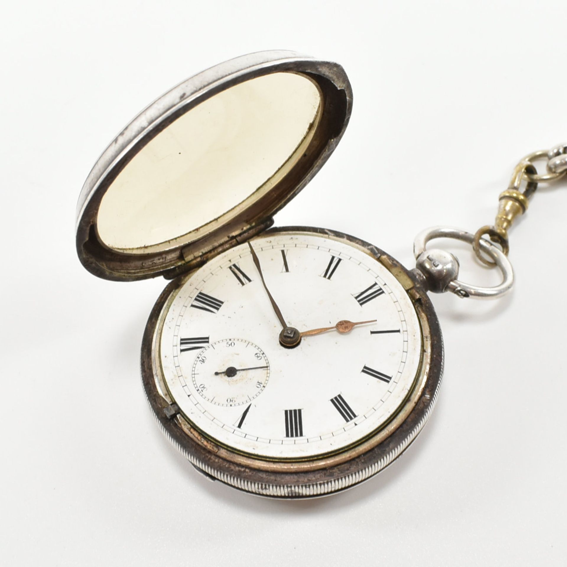EARLY 20TH CENTURY 1901 HALLMARKED SILVER CASE POCKET WATCH - Image 14 of 14