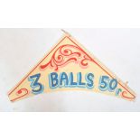 20TH CENTURY FAIRGROUND / FUNFAIR DOUBLE SIDED WOODEN SIGN
