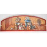 CONTEMPORARY PAINTED WOODEN FAIRGROUND PANEL