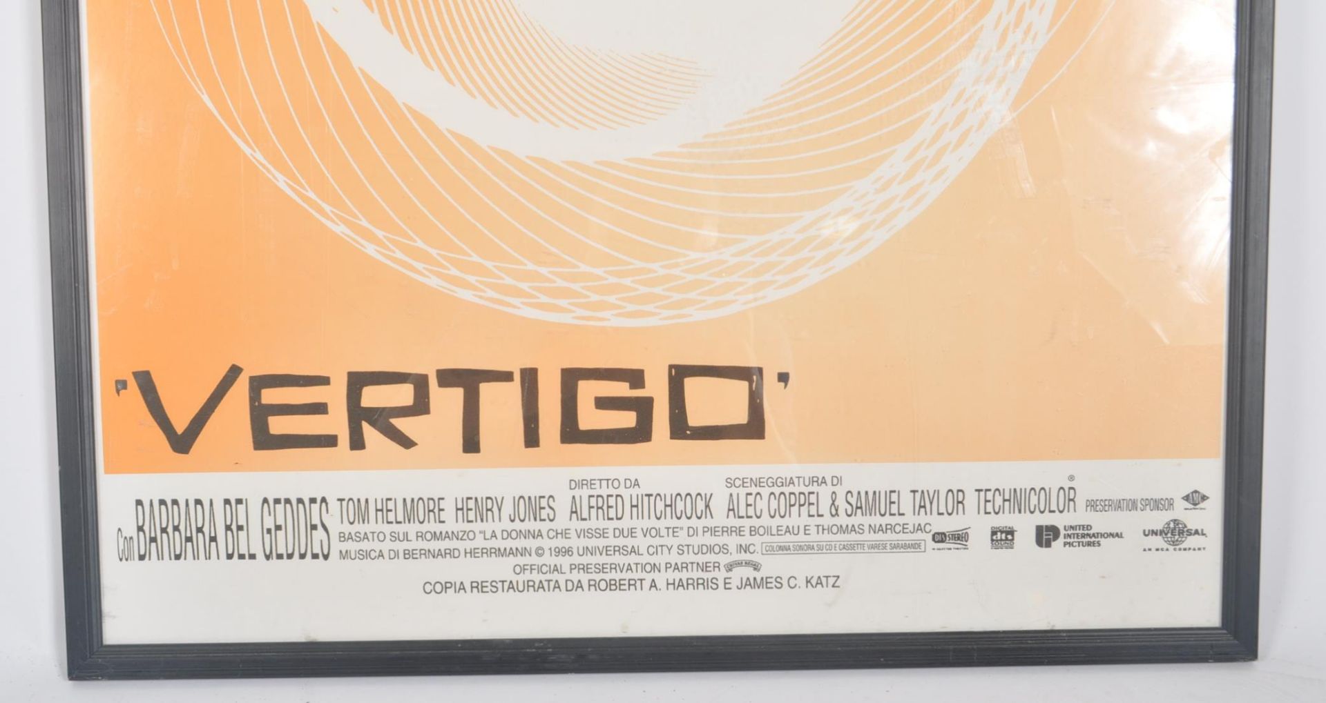 VERTIGO - 1990S REPRODUCTION MOVIE ADVERTISING POSTER - Image 4 of 5