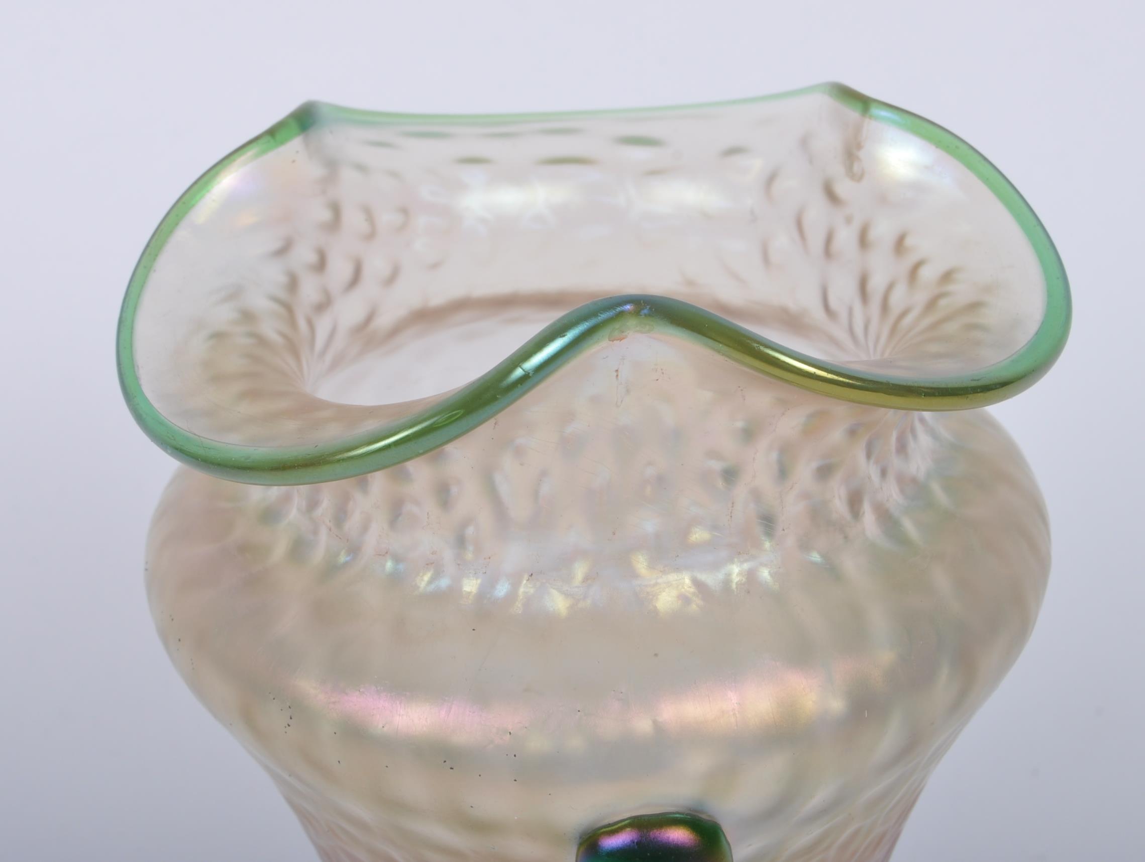 WILHELM KRALIK - ART NOUVEAU AUSTRIAN IRIDESCENT GLASS VASE - Bild 5 aus 7