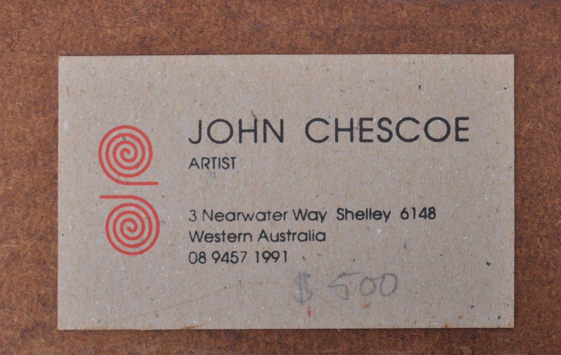 JOHN CHESCOE - MID CENTURY MIXED MEDIA RELIEF PAINTING - Image 9 of 9