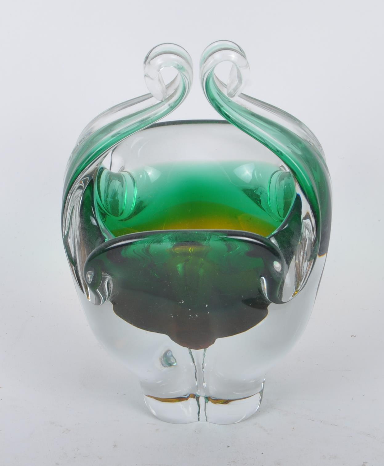 JOSEF HOSPODKA FOR CHRIBSKA - STUDIO ART GLASS BONBON BASKET - Bild 3 aus 6