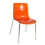 CONNUBIA BY CALLIGARIS - ICE - RETRO PLASTIC & CHROME CHAIR