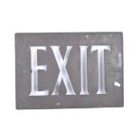 VINTAGE SIGNS - 20th CENTURY CAST IRON BLACK EXIT SIGN