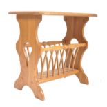 RETRO ERCOL BEECH & ELM MAGAZINE RACK SIDE TABLE