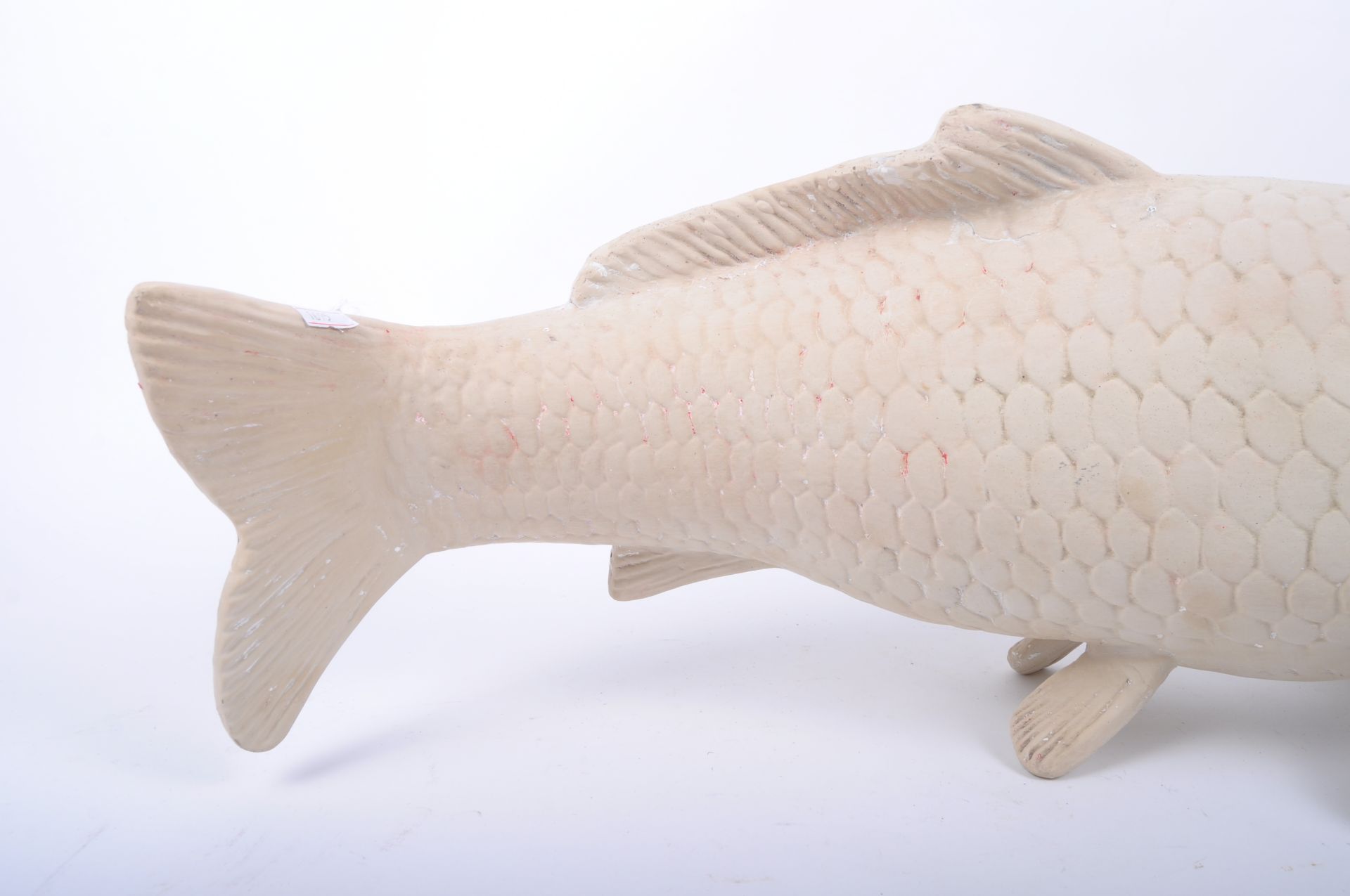 LARGE CONTEMPORARY GESSO FIGURE OF KOI CARP FISH - Image 3 of 5