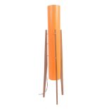 ROCKET LAMP - RETRO VINTAGE SPACE AGE TEAK & ACRYLIC FLOOR LAMP