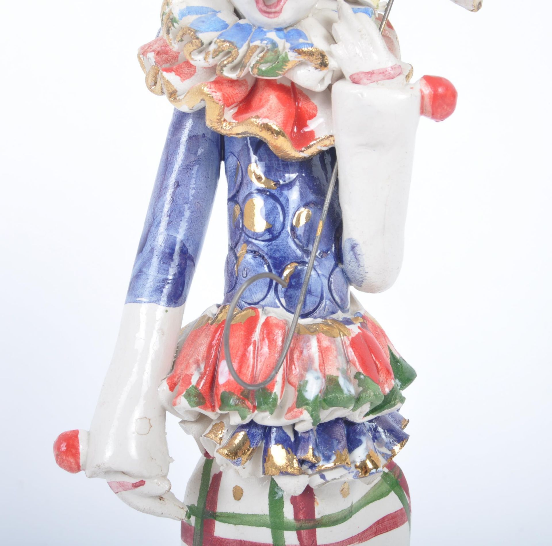 BELIEVED BASSANO ITALY VINTAGE PORCELAIN HAND PAINTED CLOWN - Image 3 of 6