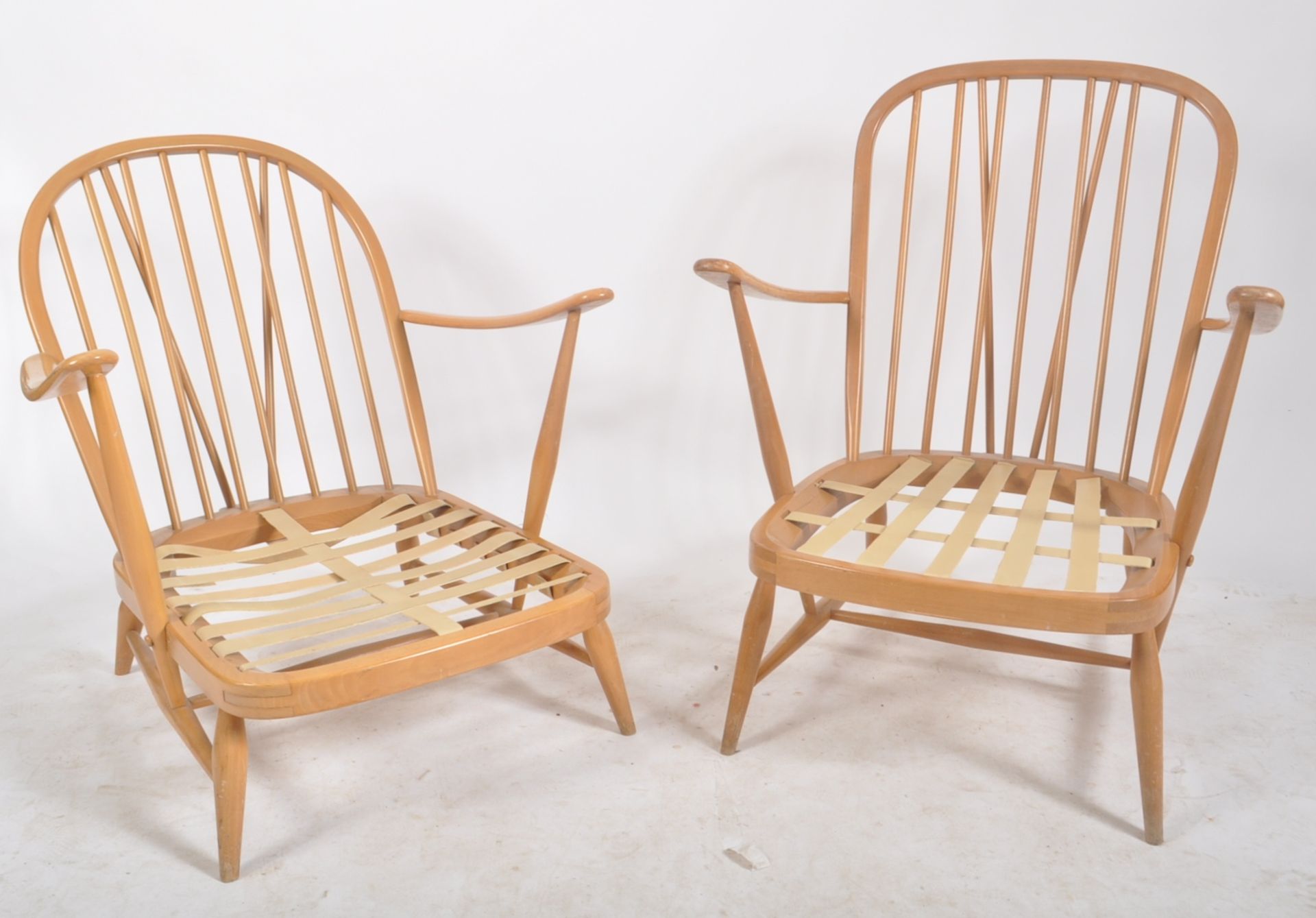 ERCOL - MODEL 334 - PAIR OF MID CENTURY BEECH AND ELM - Image 7 of 8