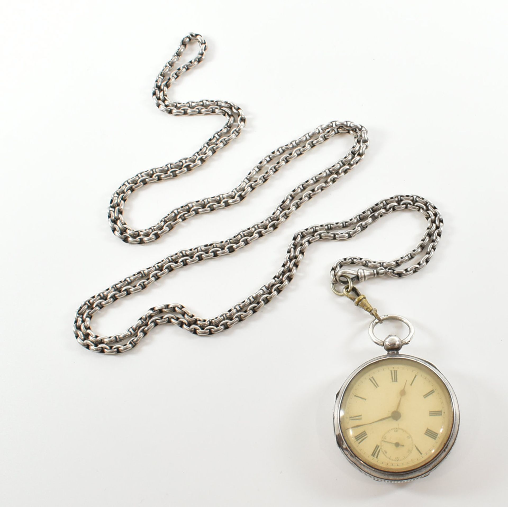 EARLY 20TH CENTURY 1901 HALLMARKED SILVER CASE POCKET WATCH - Image 11 of 14