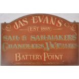 CONTEMPORARY HAND PAINTED WOODEN SHOP SIGN
