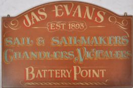 CONTEMPORARY HAND PAINTED WOODEN SHOP SIGN