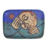 MARTHA ALLEN - 1991 - 'SLEEPING' - STUDIO ART POTTERY PLATE