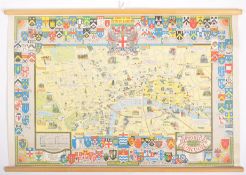 JOHN BARTHOLOMEW & SONS - 60s HISTORICAL MAP OF LONDON