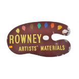 ROWNEY ARTISTS' MATERIALS - DOUBLE SIDED SHOP SIGN