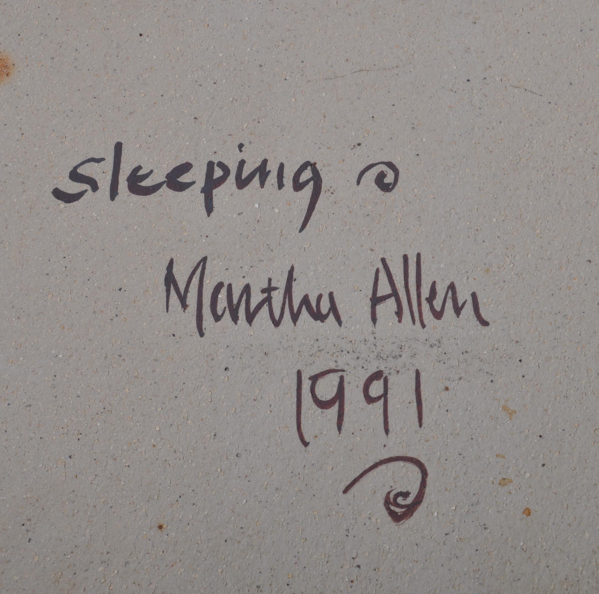 MARTHA ALLEN - 1991 - 'SLEEPING' - STUDIO ART POTTERY PLATE - Bild 6 aus 6