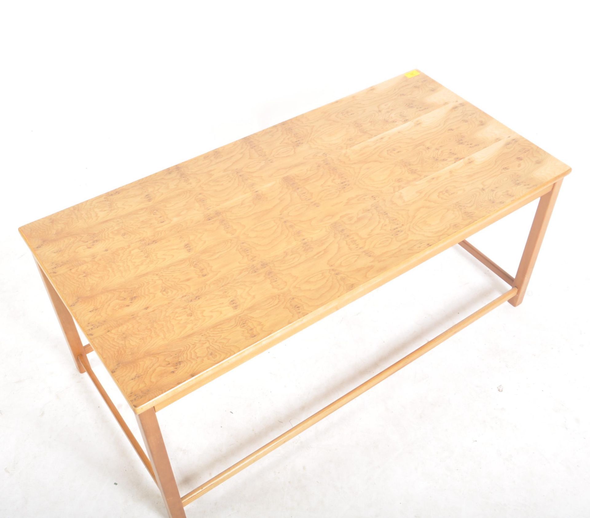 RETRO MID CENTURY HEALS OF LONDON BURR WALNUT LOW TABLE - Image 2 of 6