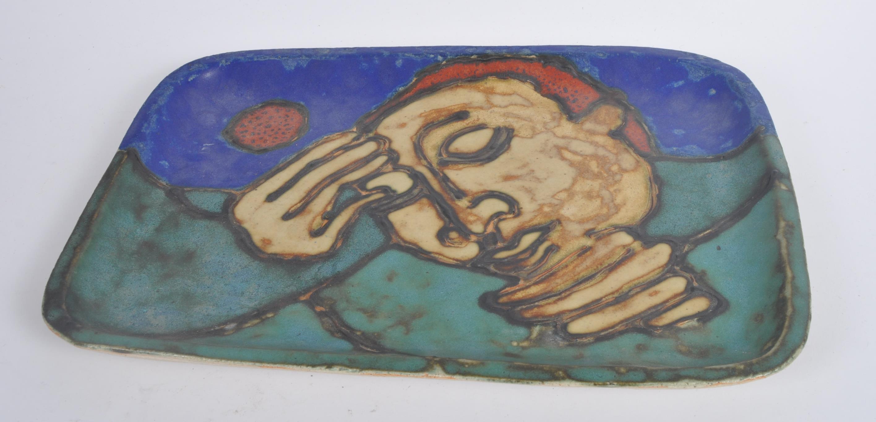 MARTHA ALLEN - 1991 - 'SLEEPING' - STUDIO ART POTTERY PLATE - Bild 3 aus 6