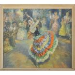 RETRO CIRCA 1960s PRINT OF FLAMENCO DANCER BY STEVENS