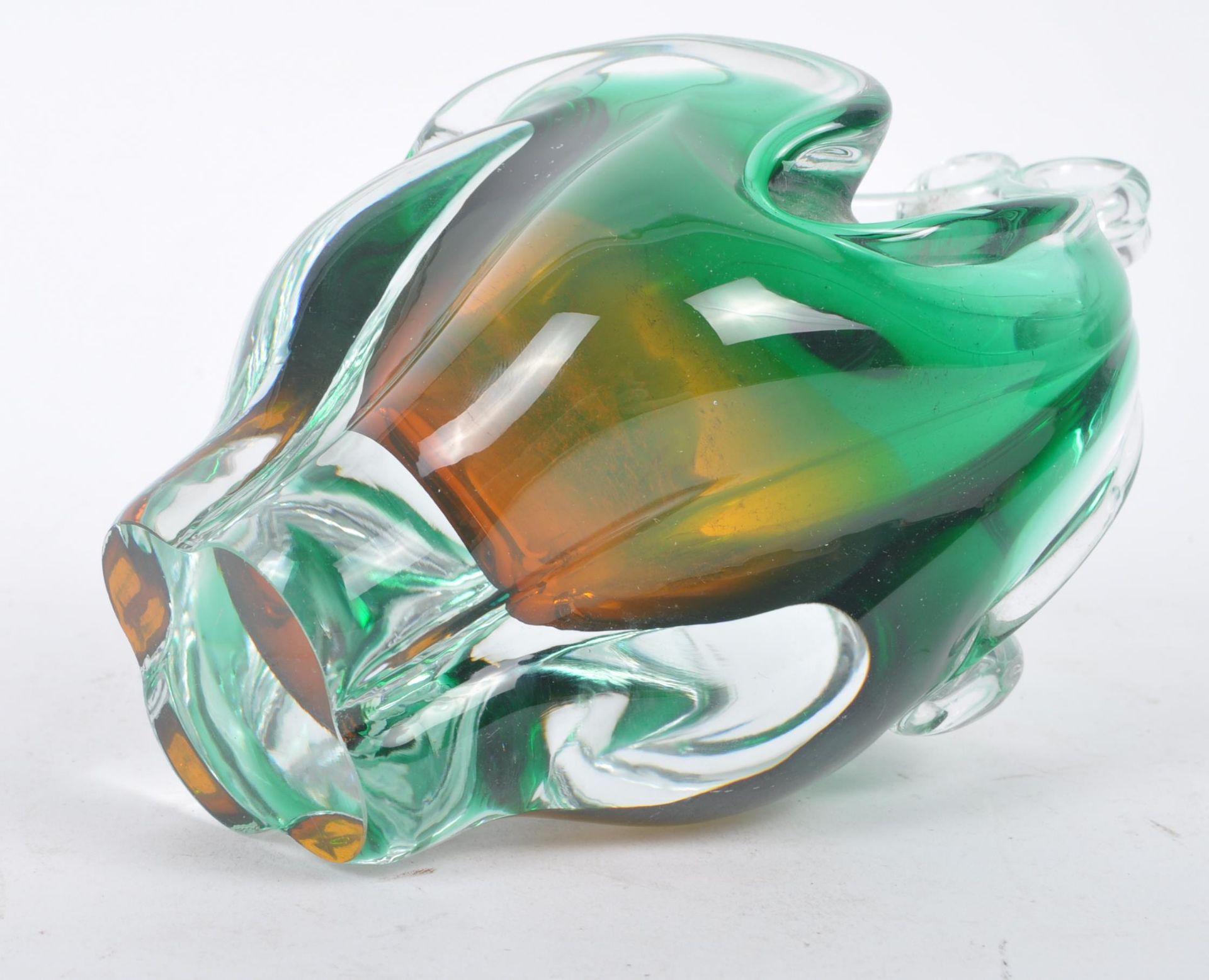 JOSEF HOSPODKA FOR CHRIBSKA - STUDIO ART GLASS BONBON BASKET - Image 6 of 6