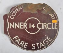 INNER CIRCLE - VINTAGE DOUBLE SIDED ENAMEL BUS SIGN