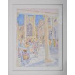 MAUREEN GLYNN - WATERCOLOUR PAINTING OF BATH CATHEDRAL