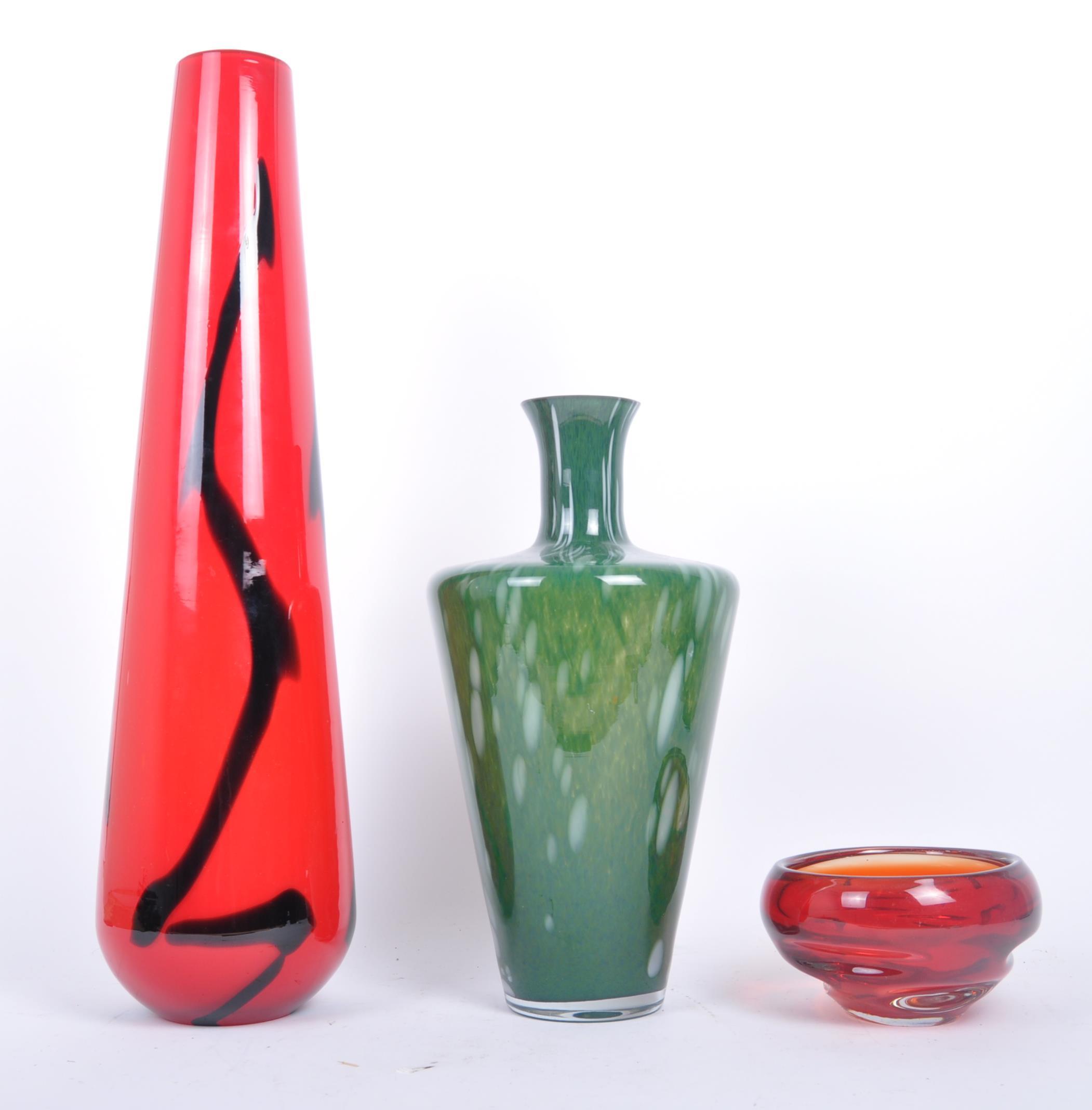 ASSORTMENT RETRO MID 20TH CENTURY COLOURED STUDIO ART GLASS