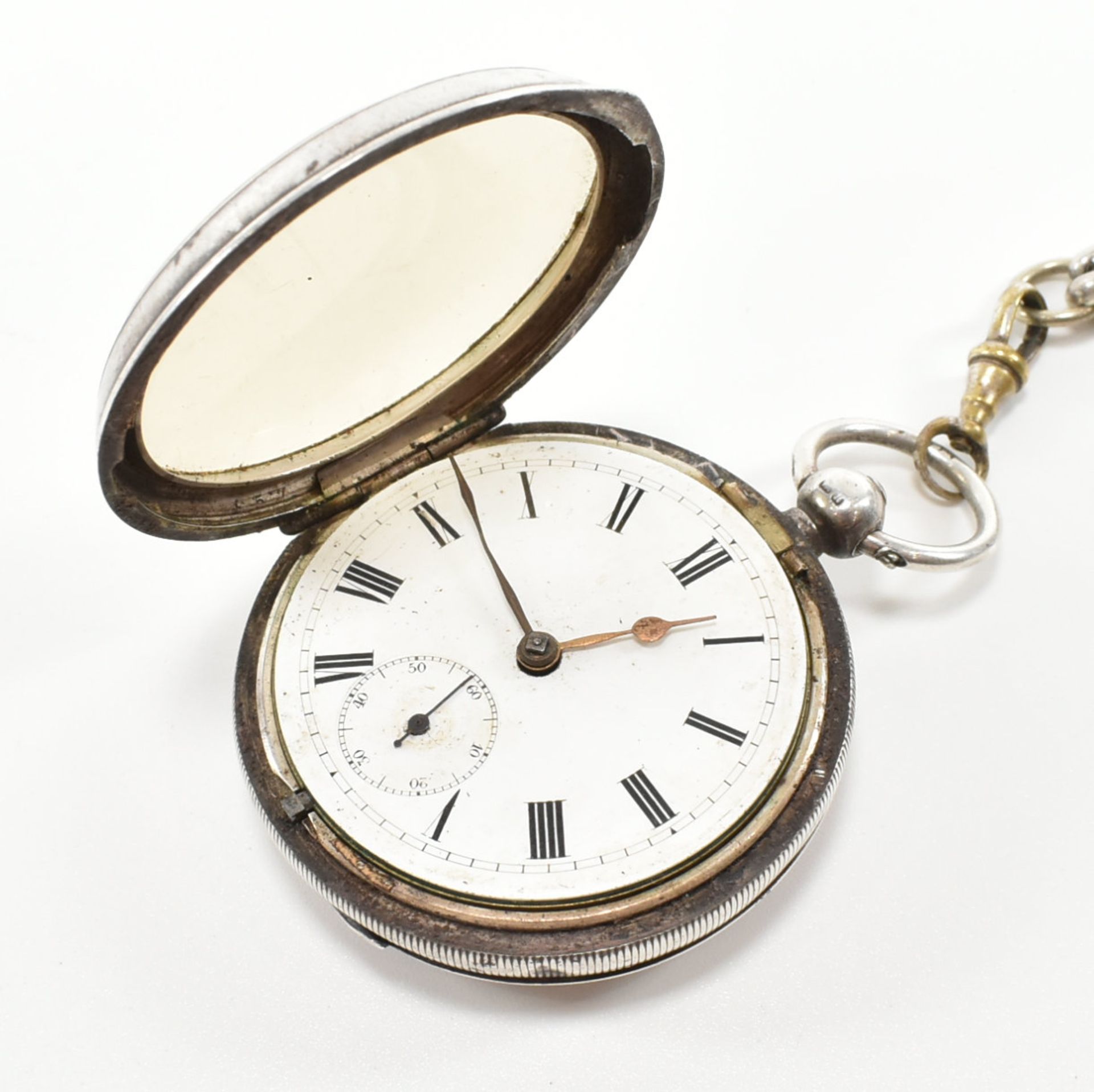 EARLY 20TH CENTURY 1901 HALLMARKED SILVER CASE POCKET WATCH - Image 13 of 14