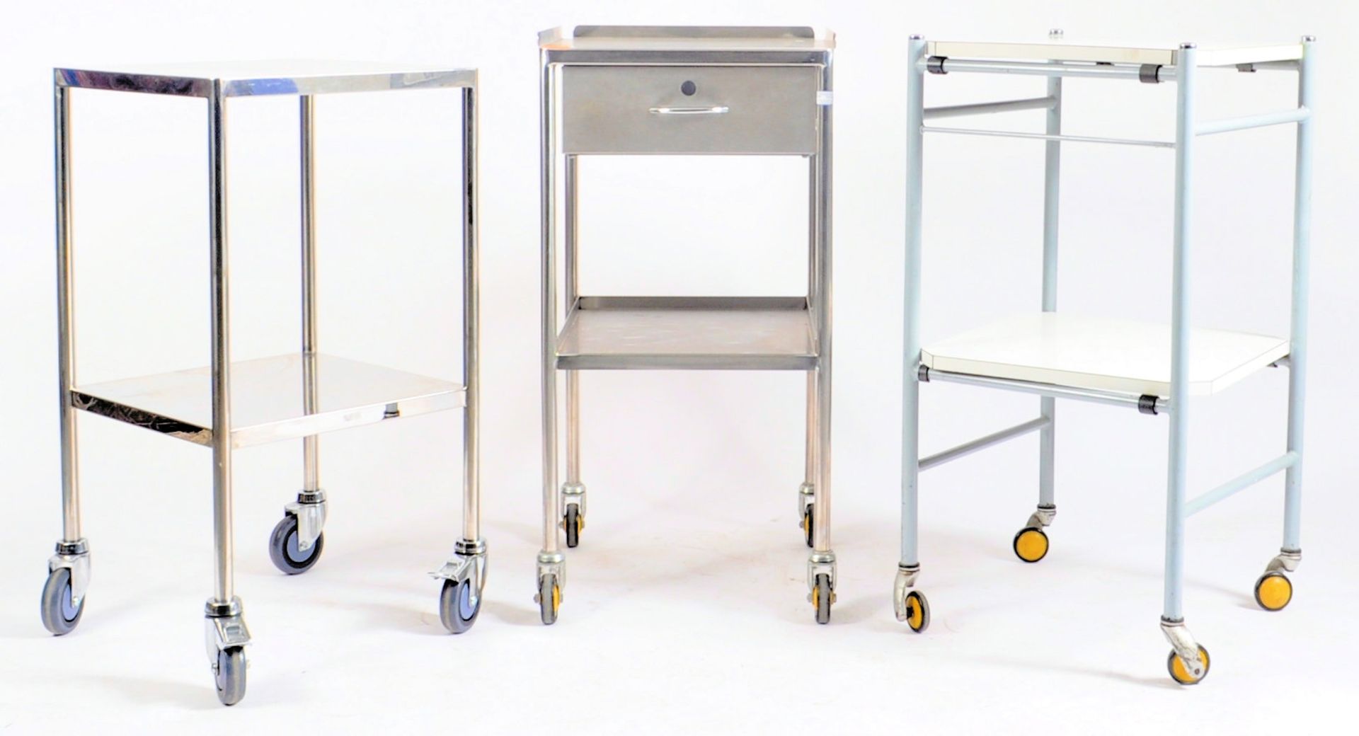 SELECTION OF CONTEMPORARY MEDICAL TWO TIER TROLLEYS